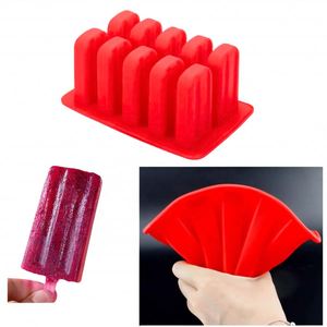Moule à glaces en silicone à 10 cavités, facile à démouler, sans BPA, réutilisable, pour les enfants, la famille, le plaisir estival - Product Image 1