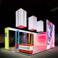 Tissu de tension de stand de salon commercial publicitaire Boîte à lumière LED pour salon professionnel Boîte à lumière LED Stand Stand d'exposition commerciale
