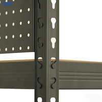 Étagères de rangement métalliques à 5 niveaux, sans boulons, revêtement poudré, anti-rouille, étagères de rangement avec bords roulés, supports verticaux