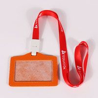 Lanière personnalisée porte-clés lanière personnalisée exposition pu pochette carte lanière avec badge d'identification du cou