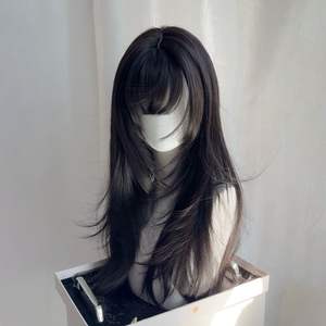 วิกผมตรงระดับสูงกรอบ muramura แท้ยาวถึงไหล่วิก<span class=keywords><strong>ผม</strong></span>เต็มศีรษะ - Product Image 2