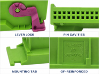 1719057-1 1719058-1 1534222-1 Gaine de faisceau de connecteurs PBT 32 broches vertes à pas de 2,54 mm pour l'automobile domestique chinoise