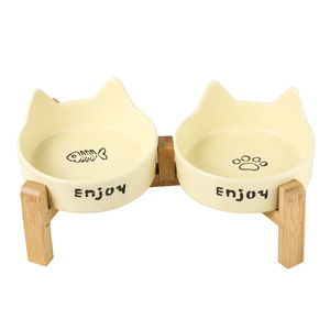 Tazón <span class=keywords><strong>de</strong></span> Cerámica para Gatos al por Mayor, Tazón Integrado para Comida y Agua para Gatos y Perros, Diseño Estable Resistente a las Volteretas - Product Image 5