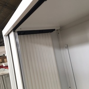 Armoire de classement à portes coulissantes Outstar, armoire verticale en acier avec porte à volet roulant, armoire de bureau en métal - Product Image 5