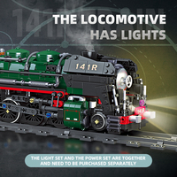 59098 141R Train à vapeur créatif assembler bloc briques modèle enfants éducatif en plastique bloc de construction ensemble jouet cadeau en gros