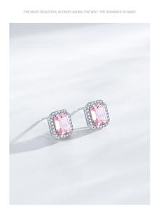 Hot Sale Original 925 Jóias de Prata Conjuntos Brincos Colar Rosa Cubic Zircon Conjuntos de Jóias Finas para As Mulheres - Product Image 6