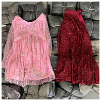 Robe de mariée d'occasion élégante en gros pour femmes, robe de soirée élégante en tulle et sequins pour dames, vêtements usagés