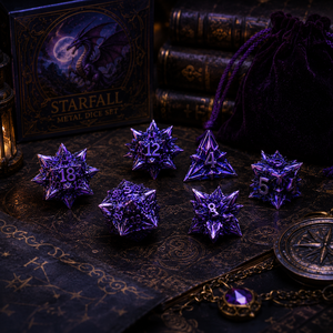 Nouveau design, meilleur prix, dés à facettes métalliques pointues, forme spéciale, paillettes violettes - Product Image 1