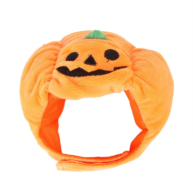 Halloween Pompoen Hond Kat Muts Schattige Hoofddeksels Verstelbare Pompoen Muts Warm Huisdier Hoed Festival Kostuum Hoofd Accessoire Voor Kat Hond