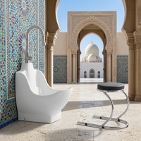 Moderne en céramique musulman Wudu bassin évier salle de bain autoportant piédestal chaise pied lavabo laveuse pieds bassins