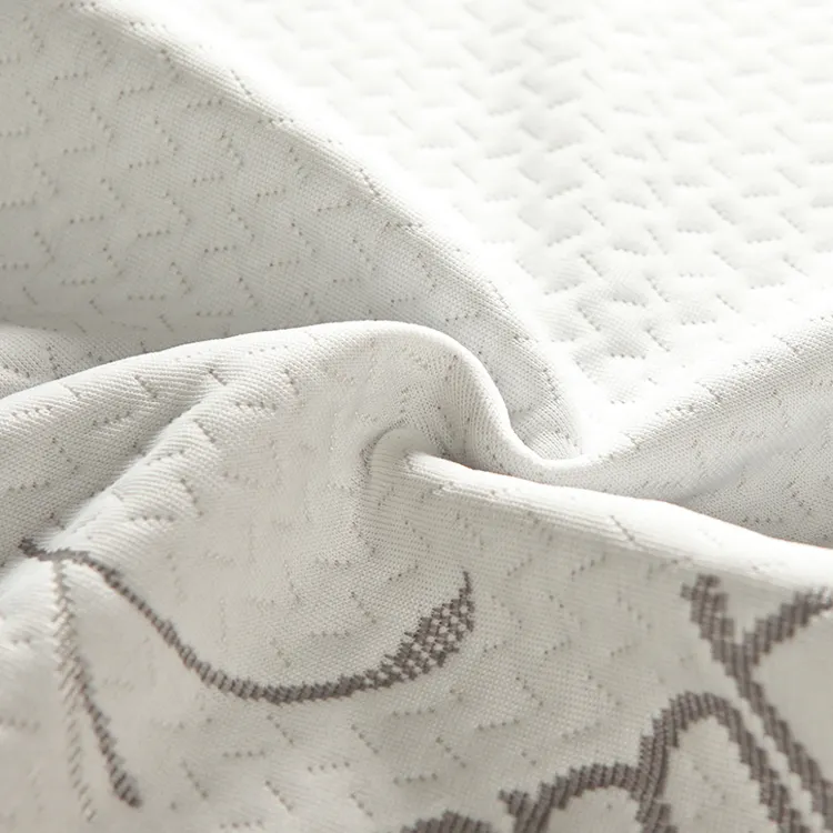 เทปผ้าแจ็คการ์ดโพลีเอสเตอร์ไม้ไผ่ป้องกันแบคทีเรียผ้าสำหรับที่นอนใช้ในบ้าน