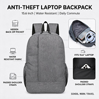 Tas Ransel Laptop 15.6 Inch Custom, Tahan Lama, Anti Air, Ransel Harian, BSCI OEM ODM, Tas Ransel Sekolah & Perjalanan untuk Pria Wanita