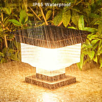 OVO-019 Lampe solaire LED moderne pour poteau, étanche IP65, éclairage décoratif extérieur pour portail, pilier, clôture, terrasse, colonne