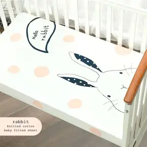 Super Soft Fitted Cover Muslin Tree Toddlers Custom Breathable Hypoallergenic Baby Bedding Crib Sheet For Infant