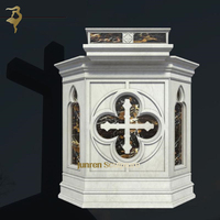 Iglesia religiosa, soportes de púlpito de mármol, piedra natural católica, mesa Ambo, escritorio de lectura bíblica, atril de mármol para Iglesia