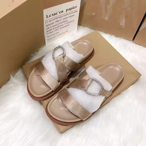 Ingrosso Ingrosso Classico Estate Scivoli Sandali da <span class=keywords><strong>Donna</strong></span> Moda Pelle PU Scarpe da Esterno slip a fondo piatto da <span class=keywords><strong>Donna</strong></span> Pantofole - Product Image 4