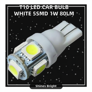 หลอดไฟรถยนต์ LED สีเหลือง5050 5SMD ลิ่ม10W 80LM194 168 2825 158ไฟแสดงสถานะความกว้างของ192ใหม่อุปกรณ์ตกแต่งรถใหม่ - Product Image 2