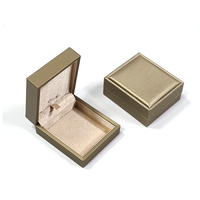 Boîte d'emballage de bijoux en velours bleu de qualité supérieure pour bague de fiançailles, vente en gros d'usine, avec logo personnalisé, pour présentation et rangement, boîte cadeau