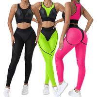 Ensemble de leggings push-up pour femme, taille haute, respirant, élastique, extensible dans quatre directions, vêtements de sport et de yoga