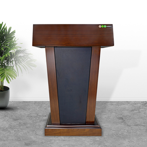 Eco-friendly Classroom Podium Rostrum Speech Lectern Stands Wooden Church Podium - Product Image 5
