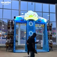 Tolefun CE Machine de jeu de compétition de tir à la cible en métal haut de gamme, thème neige, hiver, attrayante, pour 2 joueurs, divertissement familial