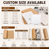 Papier sulfurisé alimentaire en rouleau, personnalisé avec logo, pour emballage de burgers et sandwichs, idéal pour la boulangerie (vente en gros)