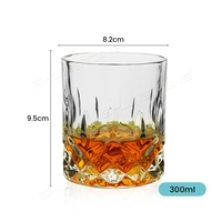 Verres à whisky en cristal à l'ancienne Shunstone, verres à whisky de luxe sans plomb, verres à whisky rotatifs pour bar à domicile, fête, verres à whisky
