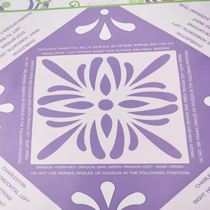 Tapis de sol antidérapants pour <span class=keywords><strong>Mahjong</strong></span> <span class=keywords><strong>en</strong></span> gros, avec motifs violets <span class=keywords><strong>en</strong></span> forme carrée, adaptés aux jeux de <span class=keywords><strong>Mahjong</strong></span>. - Product Image 3