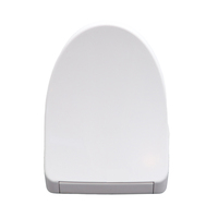 Siège de toilette chauffant en forme de U, allongé, électronique, avec couvercle intelligent, antibactérien, en plastique, à ouverture frontale, avec buse réglable