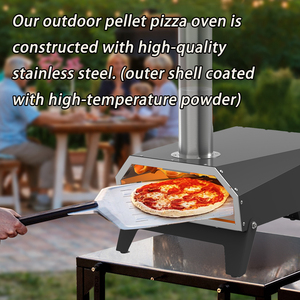 Four à <span class=keywords><strong>pizza</strong></span> à <span class=keywords><strong>gaz</strong></span> en acier inoxydable de 12 pouces, design moderne, portable, cuisson rapide en carton, petite <span class=keywords><strong>pierre</strong></span> à <span class=keywords><strong>pizza</strong></span> pliante à 500 degrés - Product Image 2