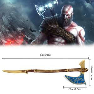 MS GOW God of <span class=keywords><strong>War</strong></span> <span class=keywords><strong>Ragnarok</strong></span> PS5 Juego Modelo de Arma de Espuma PU Ecológica 94cm Hacha Leviatán de Kratos Colores Personalizables para Niños - Product Image 2
