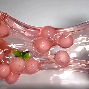 Slime Cerise Rouge avec Tige Verte Décorative, Pâte à Modeler & Slime - Product Image 5