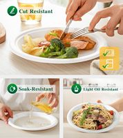 Assiettes jetables en papier 100 % compostables de 10 pouces, écologiques, 125 unités, option bagasse biodégradable, certifiées FDA