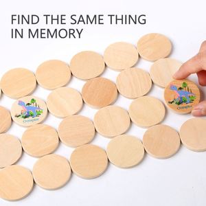 Juego de Memoria de Madera con 24 Tarjetas de Dinosaurios para Aprendizaje Temprano, para Niños y Niñas - Product Image 4