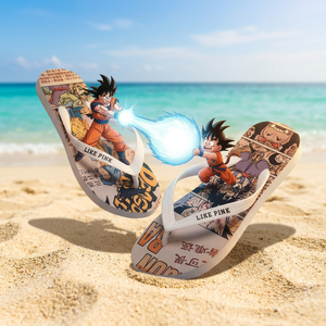 Customized Open Toe EVA Rubber Flip Flops Front/Back Straps Printed Glued Pattern Breathable Custom Logo High Quality <b>Slippers</b> - Product Image 3