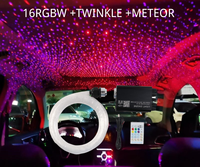 Plafonnier LED à fibres optiques Kingshowstar 16W RGBW, étanche IP67, contrôle par application, en alliage d'aluminium, éclairage romantique ciel étoilé