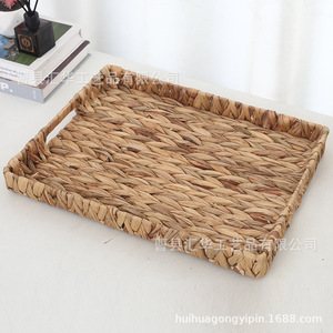 Gourd woven <b>tray</b> desktop storage <b>basket</b> with handle handmade miscellaneous items organizer <b>basket</b> multi-functional storage - Product Image 3