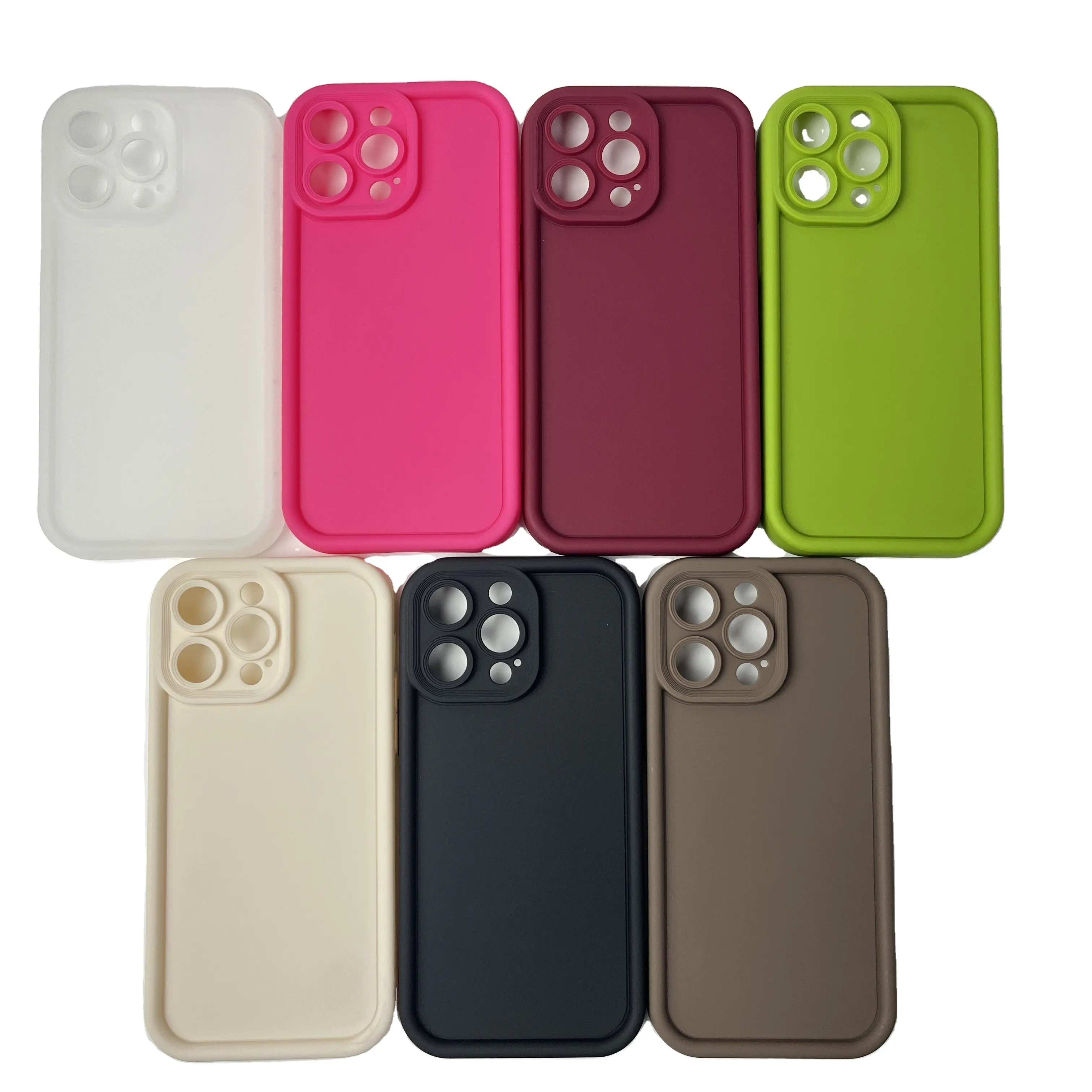 Für Iphone 15 Hülle Sieben Farben Soft Phone Hülle TPU Phone Case Rückseite Für iPhone 11 12 13 14 15 Pro max