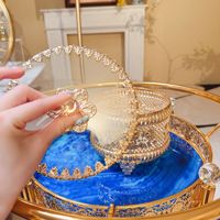 Boîte de rangement en métal de style européen CDOR - pot à bonbons - boîte de rangement pour bijoux et rouges à lèvres pour femmes - pièce décorative
