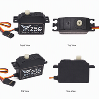 FFTY 25G 180 °   Moteur servo avec connecteur JR pour avion RC, hélicoptère à voilure fixe, bateau, robot crawler, bras robotique, engrenage de direction DIY