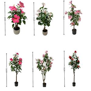 Plantes vertes artificielles élégantes <span class=keywords><strong>en</strong></span> vrac d'arbre d'hibiscus pour la décoration extérieure intérieure de haute qualité de la Chine pour les articles décoratifs de chambre - Product Image 3