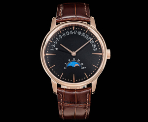 Stylish Trendy Multifunctional Luxury Stainless Steel Case Genuine Leather Strap Unisex <b>Watch</b> Business <b>Watch</b> - Product Image 5