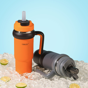 PINKAH Tasse isotherme en acier inoxydable de 880 ml avec couvercle et paille, nouvelle arrivée pour l'eau, le thé glacé ou le café, gobelet de voyage - Product Image 2