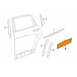 Jeep Cherokee Rear <b>Door</b> Trim Panel 1YW34RXFAB 1YW35RXFAB Plastic Decorative <b>Plate</b> - Product Image 4