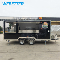 WEBETTER Friteuse Remorque de Restauration Camion de Nourriture Remorque de Hot Dog Pizza Cuisine Mobile avec Équipement