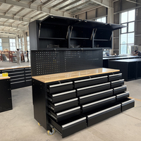 Chariot d'atelier mobile en acier laminé à froid robuste avec 6 tiroirs et roues pour garage et réparation automobile OBM