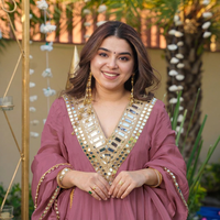 Châle rose en soie chinon doux brodé avec des motifs miroir, vêtement traditionnel indien et pakistanais pour femmes, idéal pour le printemps et l'été, usage quotidien