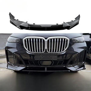 Divisores de labios delanteros negros brillantes ABS estilo DK para BMW X5M F95 Pre-LCI 2019-2022 labio de parachoques delantero de nueva condición - Product Image 2