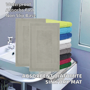 Absorbent Eco-Friendly Anti-Slip Water Resistant Cotton Bathroom <b>Kitchen</b> Sink <b>Mat</b> Dish Drying Tray Home Use - Product Image 2