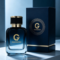 Flacon de parfum de luxe vide avec emballage, flacon en verre personnalisé OEM, 30 ml, 50 ml, 100 ml, forme carrée, bouchon de parfum